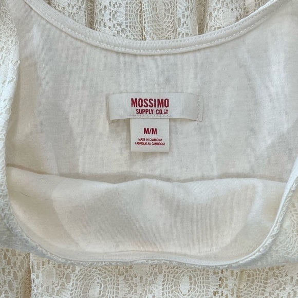 NWT Mossimo Cream Lace Tank Mini Dress Lined Size Medium - Picture 3 of 8